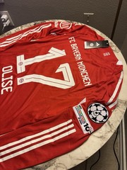 adidas Bayern Munich Olise #17 Officialy Licensed Long Sleeve Jersey Size XL