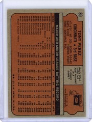 1972 TOPPS TONY PEREZ #80 CINCINNATI REDS HOF VG-EX NO CREASES