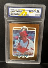 1993 Bleachers #2 Ryne Sandberg 23kt Gold LTD. OF 10,000 Graded 10 – Helena Phil