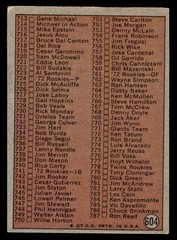 1972 Topps Baseball #604 6th Series Checklist (657-787) VG *e2