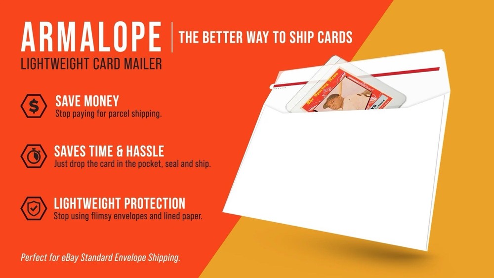 Armalope Mailer 50 PACK Standard Ebay Shipping Envelopes Sports Gaming Cards