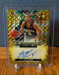 Jalen Rose 2025 Topps Finest Gold Geometric Refractor Electrifying Auto /50