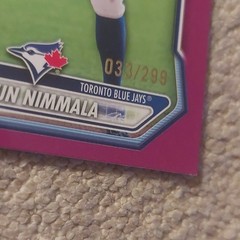 Bowman 2026 Prospects Arjun Nimmala #BP-67 Blue Jays Purple Parallel /299