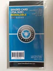(250) CSP PSA Graded Card Sleeves 50ct Pkgs NIP 4 MIL Resealable 3 3/8×5 1/2