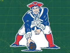 New England Throwback Logo Water Proof UV Safe Glossy Vinyl Decal / Sticker
