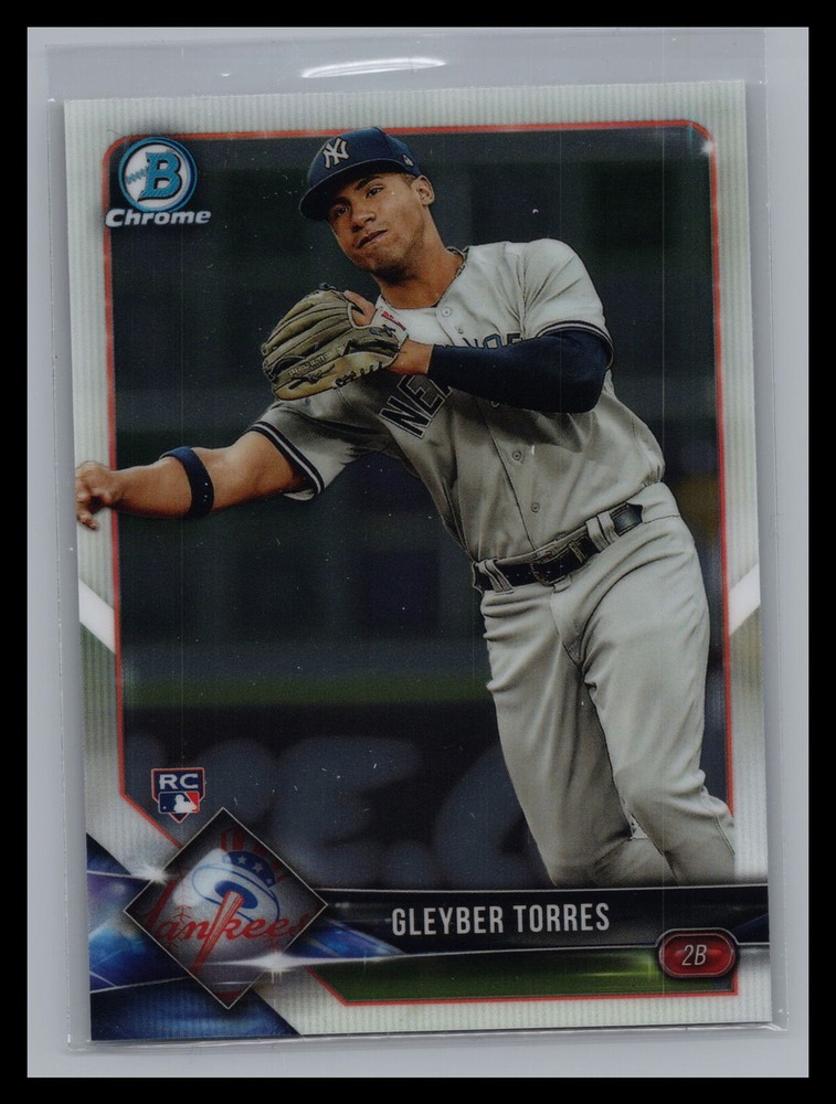 2018 Bowman Chrome #83 Gleyber Torres Base Rookie Card RC New York Yankees