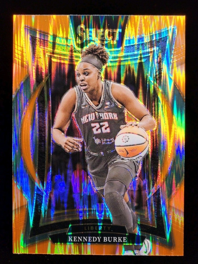 2025 Panini Select WNBA Kennedy Burke Concourse Orange Flash Prizm #86
