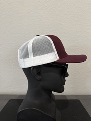 Retro Throwback Washington Redskins R Logo Trucker Mid Crown Adult Snapback Hat