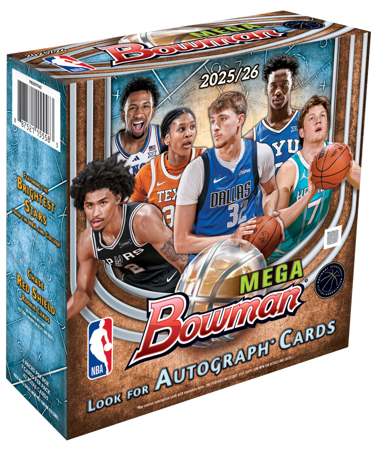 2025-26 BOWMAN Basketball MEGA BOX (42 Cards) w/Chrome NBA Sealed IN-HAND QTY