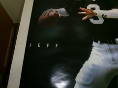 Original Oakland Raiders Jeff George Costacos 1997 Poster-AIR RAIDER-23×35-MINT!