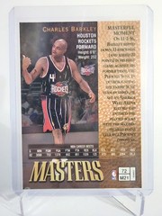 CHARLES BARKLEY, 1997-98 TOPPS FINEST MASTERS #72 w/COATING, ROCKETS