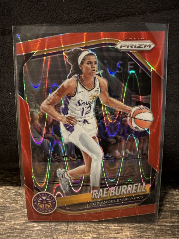 2025 WNBA Prizm Rae Burrell Red Wave 136/249 Card #25