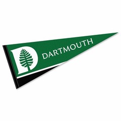 Dartmouth Big Green 12 in X 30 in Logo College Pennant