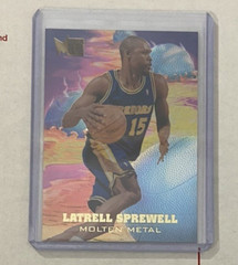 Latrell Sprewell 1995-96 Fleer Metal Molten Metal Insert Card #9