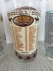 3 Vintage Horse Racing Glasses Pimlico Preakness 1979 Kentucky Derby 1977 1995
