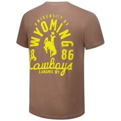 Men&rsquo;s Brown Wyoming Cowboys Comfort Colors Mascot Overlay T-Shirt