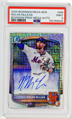 2025 Bowman Chrome Mega Box #NM Prospects Mega Auto Nolan McLean RC Auto PSA 9