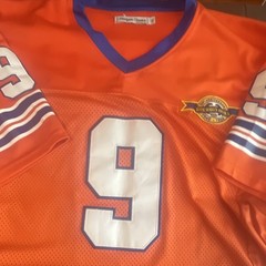 Headgear Classics Bobby Boucher Bourbon Bowl #9 Orange Football Jersey Size 3XL