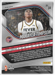 2025 Panini Prizm WNBA Silver Prizm #14 Makayla Timpson RC Indiana Fever FSU