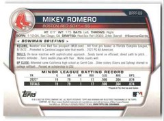 2023 BOWMAN PAPER 1ST EDITION #69 AQUA FOIL MIKEY ROMERO