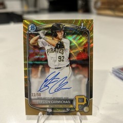 2025 Bowman Draft – Easton Carmichael (RC) Auto 1st /50 #CPA PSA 10