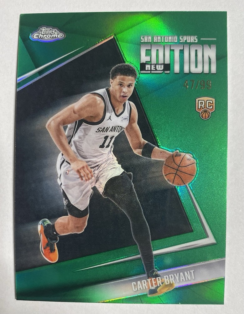 2025-26 Topps Chrome – Carter Bryant New Editions Green Refractor /99 (RC) GR-15