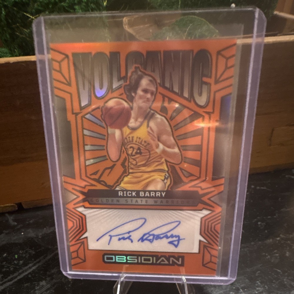 Panini 2024-25 Obsidian Rick Barry Warriors Volcanic Signatures #VS-RCK Auto