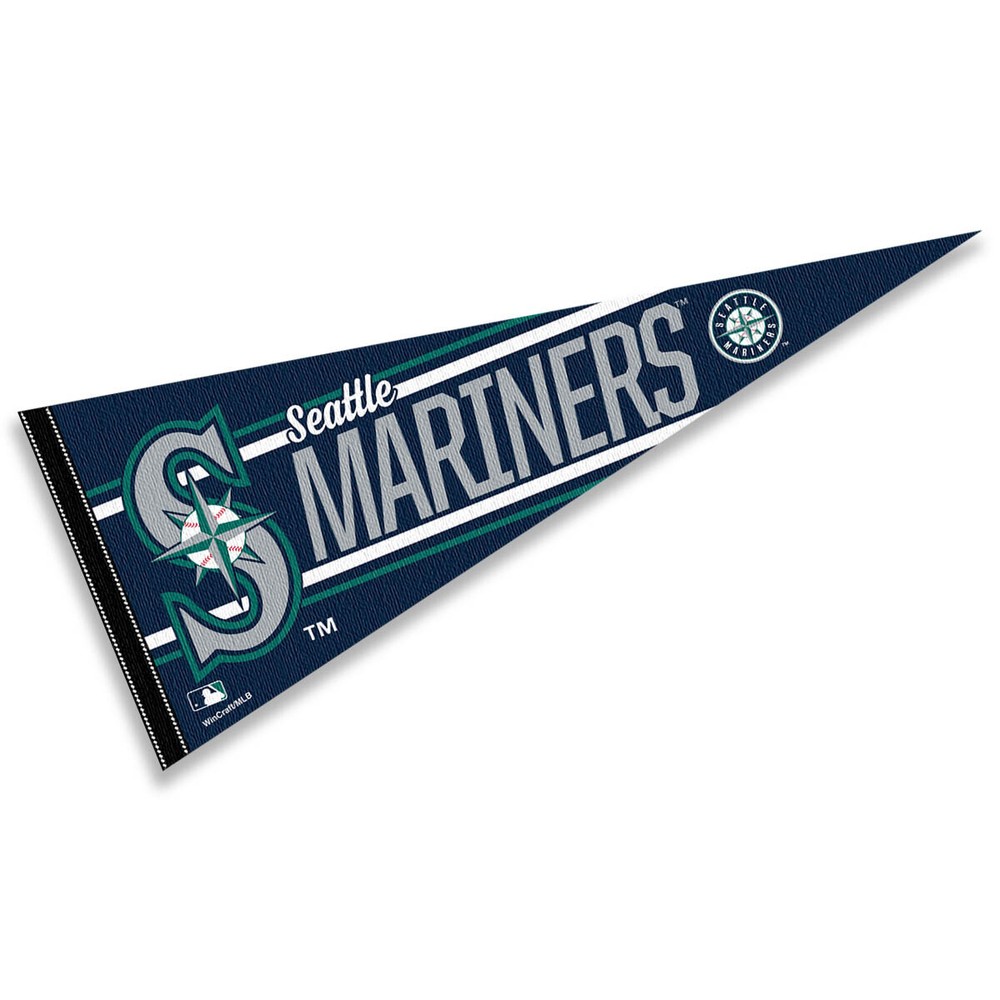 Seattle Mariners MLB 12 in X 30 in Pennant