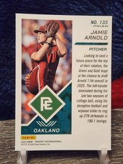 2025 Panini Prospect Edition Jamie Arnold Green Wave /75 Oakland