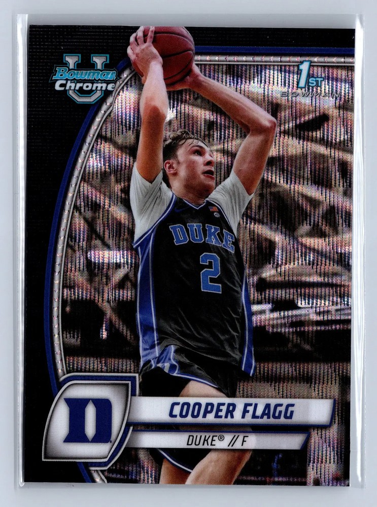 2024-25 Bowman Chrome University Cooper Flagg Black Wave Refractor #16