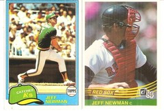 2 CARD JEFF NEWMAN BASEBALL CARD LOT 111