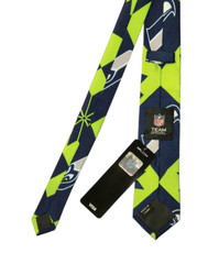 Seattle Seahawks Skinny Short Tie Necktie Mens Green Blue NFL Team Apparel New