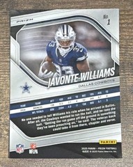 2025 Panini Prizm – Javonte Williams #1 Neon Green Pulsar Prizm