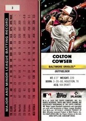 Colton Cowser 2025 Topps Chrome Cosmic #3 Baltimore Orioles