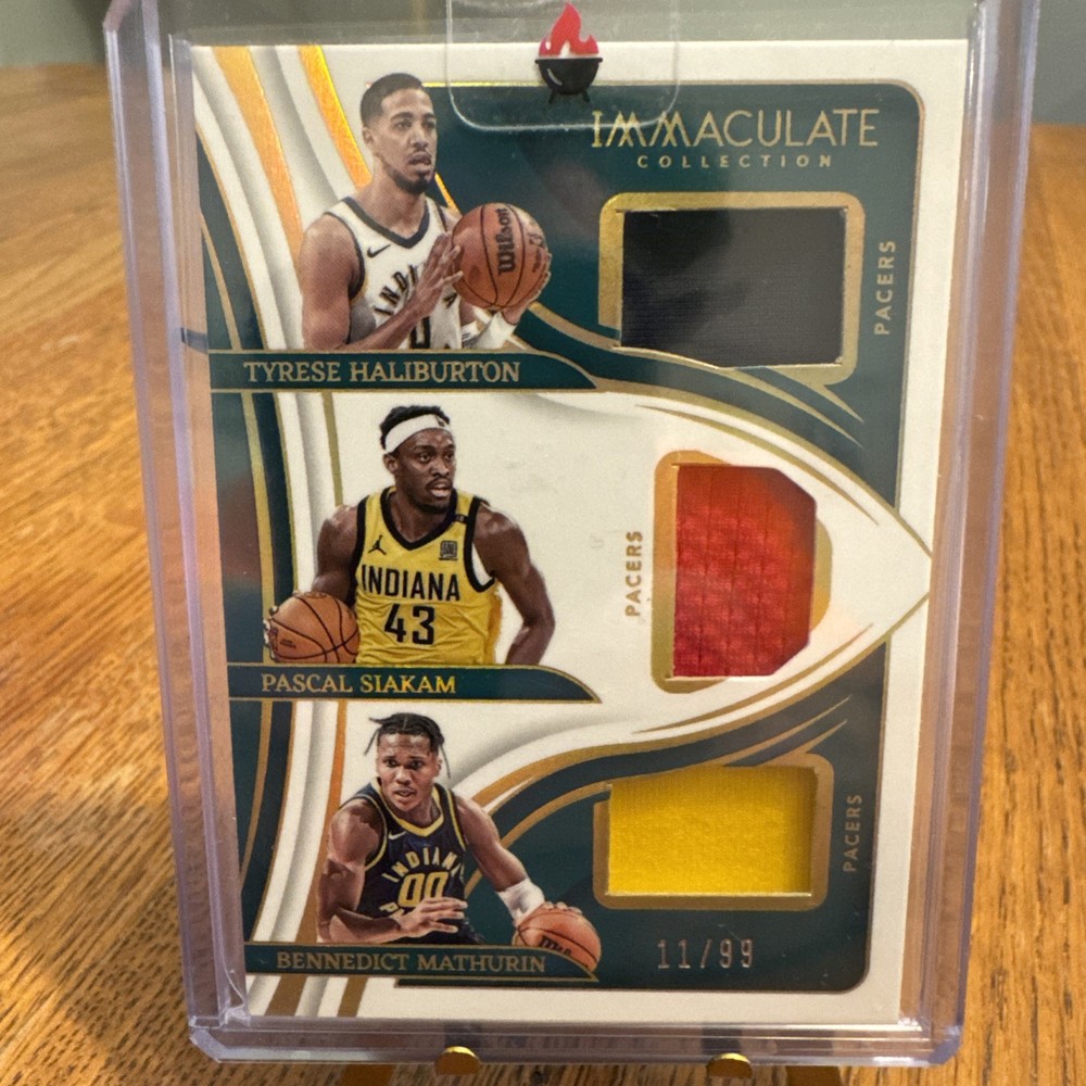 2023-24 Immaculate Bennedict Mathurin Tyrese Haliburton Siakam GU Patch #11/99