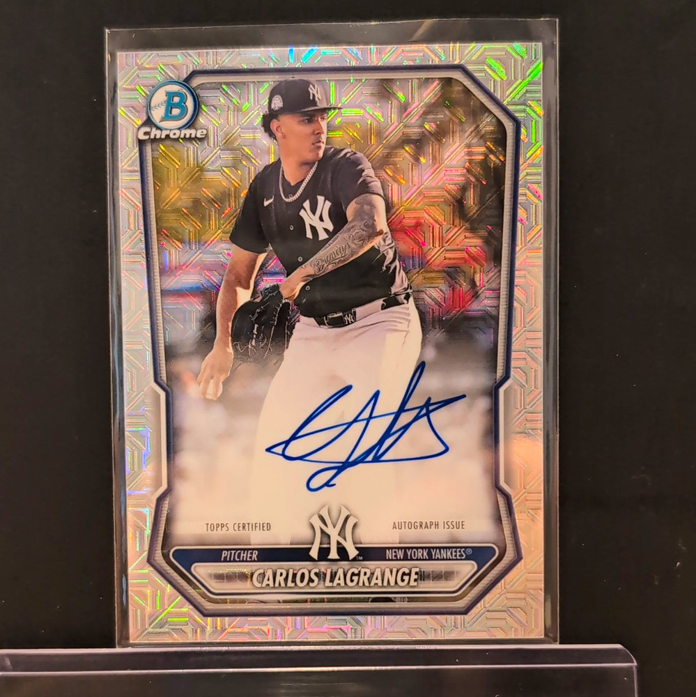 Topps Bowman Chrome 2025 Carlos Lagrange BMA-CL New York Yankees Auto
