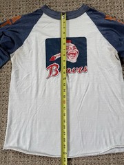 Super Vintage Atlanta Braves three quarter sleeve Tshirt medium/large -old logo