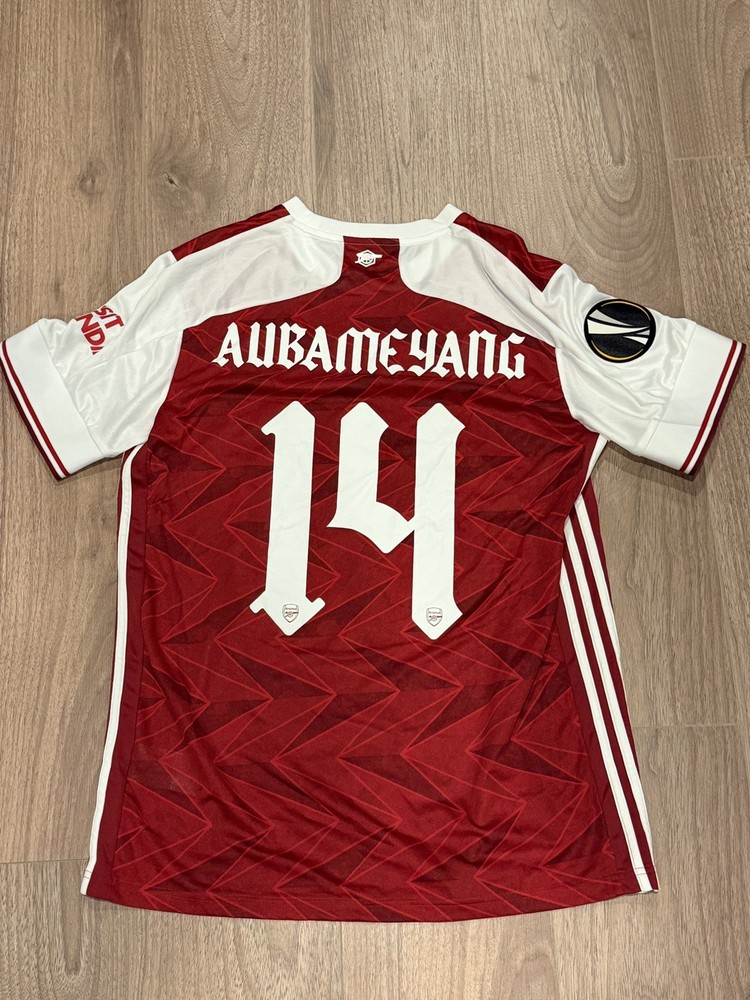 Adidas Arsenal FC 2020/21 Home Jersey – Aubameyang #14 UEL – Men&rsquo;s Large (L)