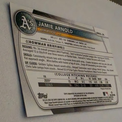 2025 Bowman Draft Jamie Arnold Auto Mojo Blue # 094/150.