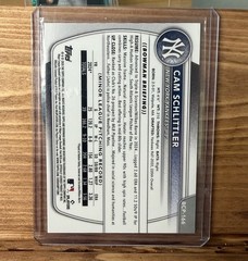 2025 Bowman Chrome 1st Cam Schlittler Blue wave /150 Yankees