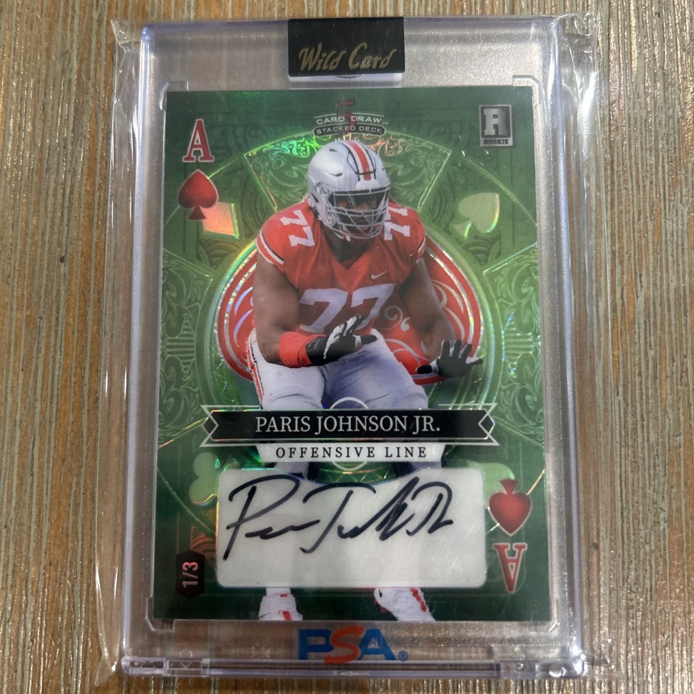 PARIS JOHNSON JR. Ace Of Hearts Auto # 1/3 RC 2023 Wild SD-PJA