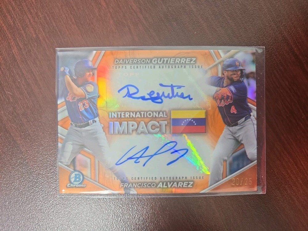 2024 Bowman Chrome Baseball International Impact Gutierrez-Alvarez Orange…
