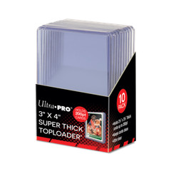 Ultra PRO 3&Prime;x4&Prime; 10 Ct Super Thick 200PT Toploaders Rigid Card Clear Protector