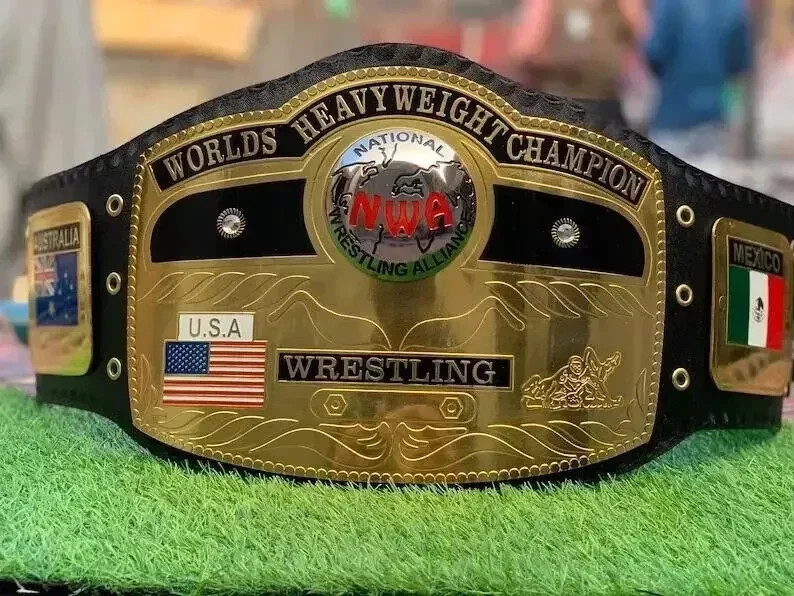 NWA Domed Globe World Heavyweight Wrestling Championship Replica Title 2mm Adult
