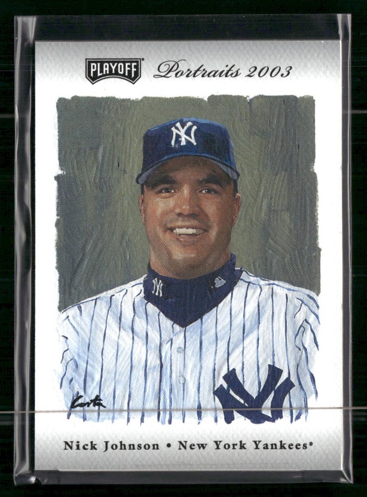 2003 Playoff Portraits #114 Nick Johnson Materials Silver #/50