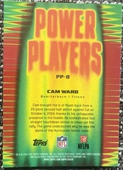 Topps 2025 Topps Chrome Power Players Refractor Cam Ward RC #PP-8 Titans
