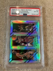 1996 Topps Finest Reprint Refractor Bird Erving Magic Johnson W/ Coating PSA 6
