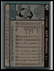 1980 Topps #34 Jeff Newman Oakland Athletics