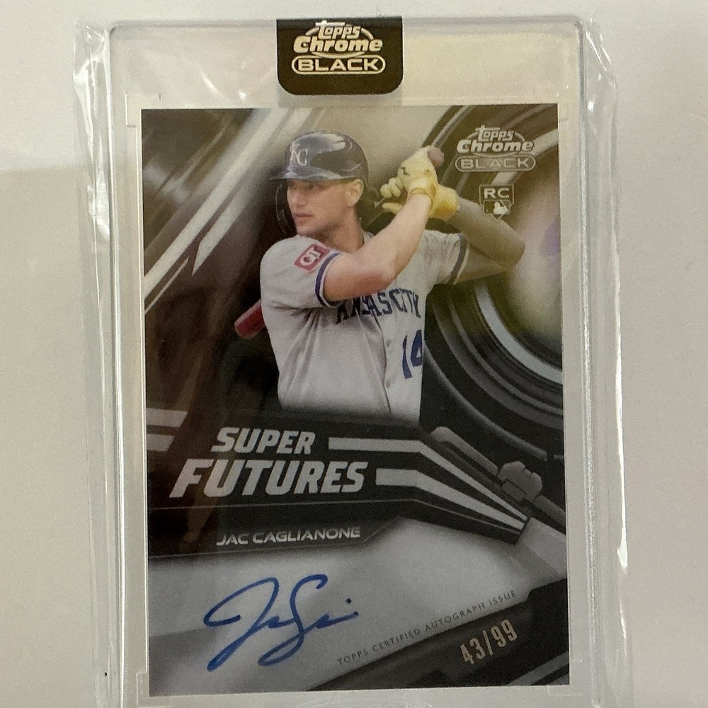Topps 2026 Chrome Black Super Futures RC Auto Jac Caglianone SFA-CAG #/99