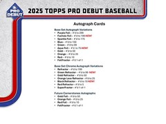 2025 TOPPS PRO DEBUT BASEBALL HOBBY BOX